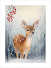 A young Deer in a Snowy Forest II