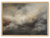 "Ethereal Tempest" captures the raw and dynamic beauty of nature's most powerful forces. This abstract piece features a turbulent, cloudy sky or a stormy seascape, rendered in shades of gray, white, and muted browns.