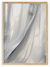 This captivating abstract artwork showcases the fluidity and graceful movement of draped fabric through smooth, wavy lines and a gradient of light and dark shades of gray and beige. The seamless flow of the material, combined with the play of light and shadow, creates a sense of depth and dynamism that draws the viewer in.