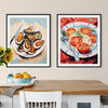 Add a touch of summer to your home with our "Taste Like Summertime - Gallery Wall No.1" set. Featuring watercolor art prints of a refreshing tomato salad and an artistic depiction of open clams, these prints are sure to bring a pop of color and vibrancy to any room.