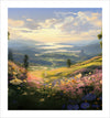 Get lost in nature with the Summer View art print.Featuring a breathtaking landscape of fields of flowers, rivers, and mountains, this print will transport you to a serene and beautiful place. Perfect for any room, this print will add a touch of tranquility to your space.