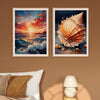 Discover the hidden treasures of the sea with our stunning watercolor art prints. Immerse yourself in the magnificent sunset by the shore and admire the vivid portrait of a majestic coral. Add a splash of adventure and beauty to your walls!